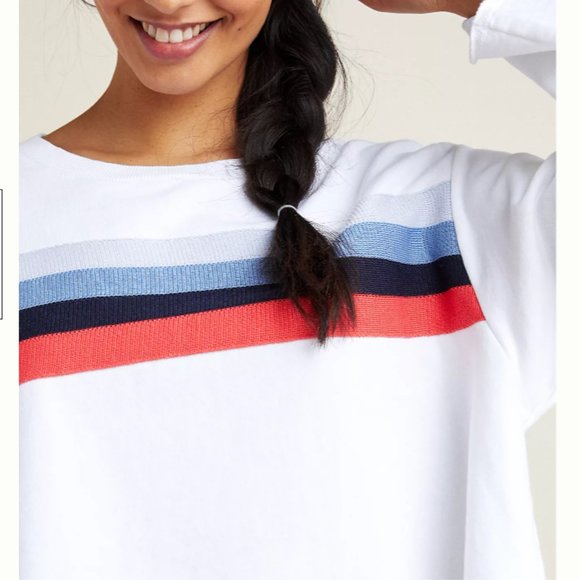 Sundry Fossler Multi-Stripe Crew Pullover Sweatshirt, M NWT - Picture 3 of 13